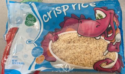 Crisp rice cereal front packaging