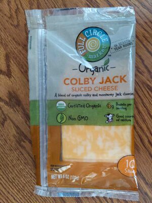 Organic Colby jack sliced cheese