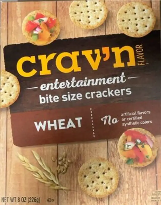 Wheat bite sized crackers