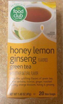Honey Lemon Ginseng Green Tea front packaging