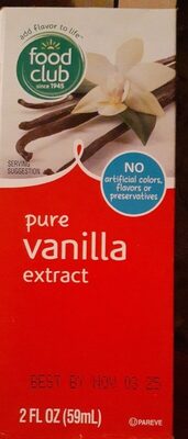 Pure Vanilla Extract front packaging