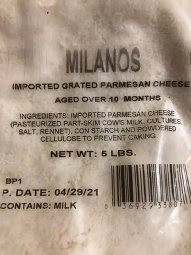 Unknown ingredients label