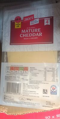 8 Slices Mature Cheddar