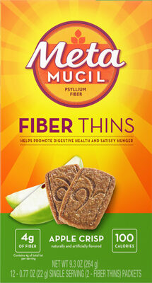 Fiber Thins, Apple Crisp front packaging