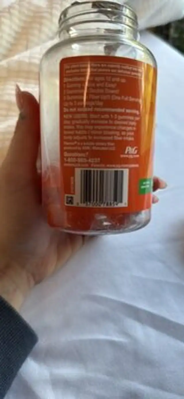 Fiber Gummies nutrition facts table