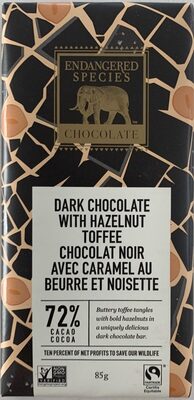 Dark Chocolate With Hazelnut Toffee (Black Rhino)