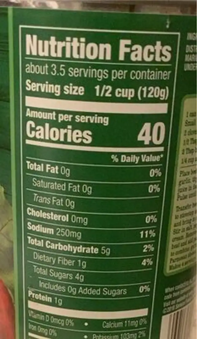 Small whole beets nutrition facts table