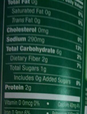 Shelling beans nutrition facts table