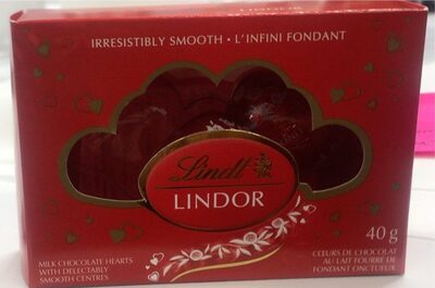 Coeur de chocolat Lindt front packaging