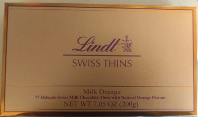 Swiss thins - Milk Orange