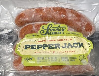 Pepper Jack Pork And Beef Sausages
