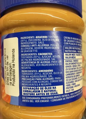 Skippy Peanut Butter, Super Crunch ingredients label