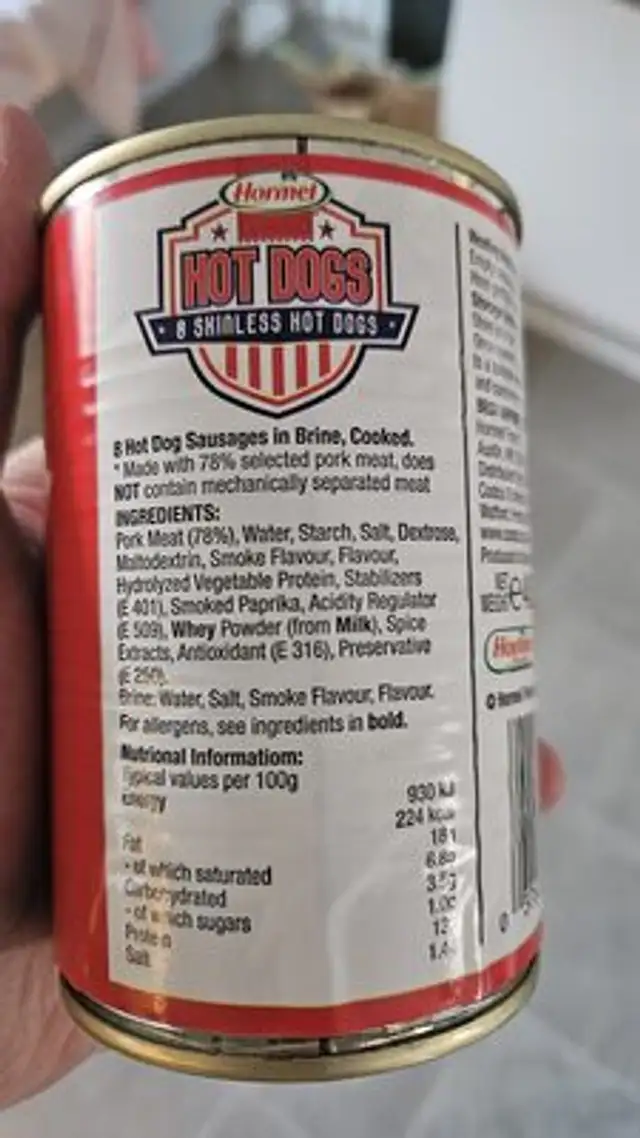 Unknown ingredients label