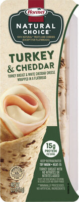 Natural choice turkey & cheddar cheese wrapped in flatbread