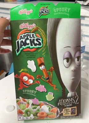 Apple jacks sweetened cereal with apple