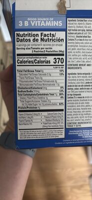 Frosted Wild Berry Pop-Tarts nutrition facts table