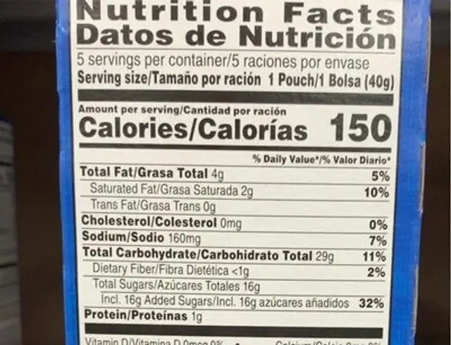 Pop tart bites frosted confetti cake nutrition facts table