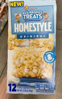 Rice Krispies Treats Homestyle Original front packaging