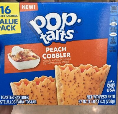 Peach Cobbler Pop Tarts front packaging