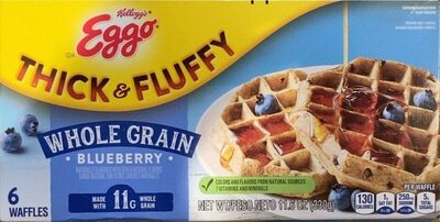 Thick & Fluffy Whole Grain Blueberry Waffles