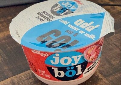 Joy böl granola smoothie bowl front packaging