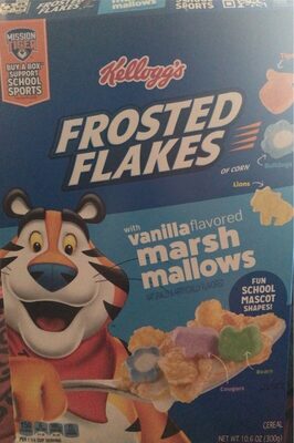 Frosted Flakes with vanilla flavored marshmallows