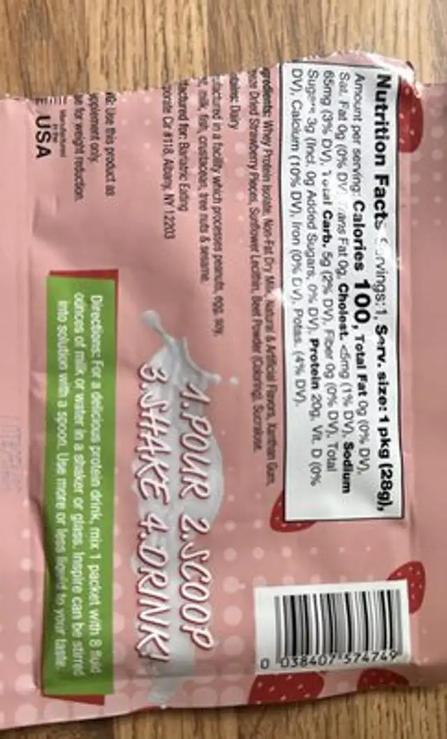 Unknown ingredients label