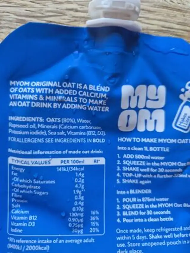 Unknown ingredients label