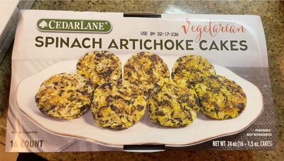 Spinach Artichoke Cakes front packaging
