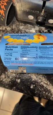 diced peaches nutrition facts table