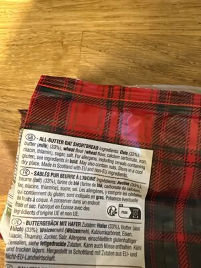 Unknown ingredients label