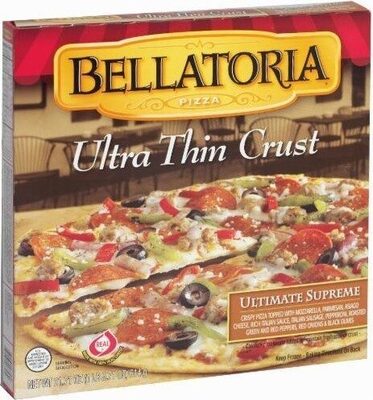Ultra thin crust ultimate supreme pizza
