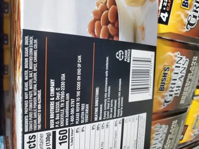Bush’s ingredients label