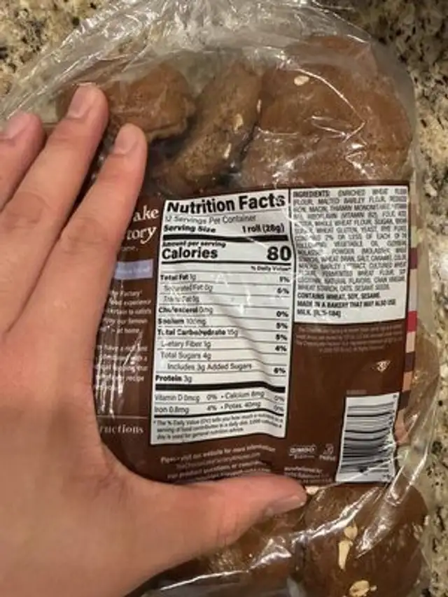 Our Famous Brown Bread nutrition facts table