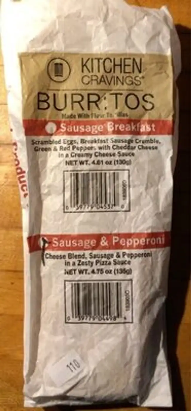 Sausage & Pepperoni Burrito