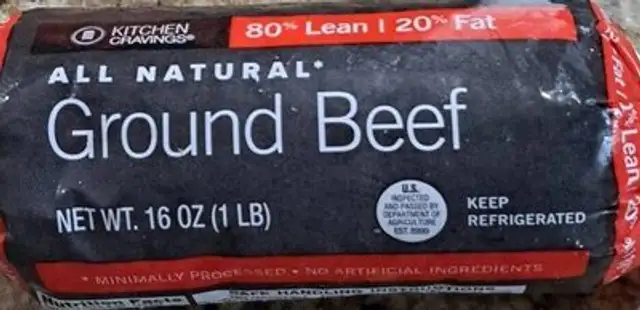 All natural ground beef