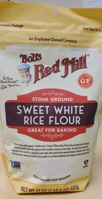 Sweet white rice flour front packaging