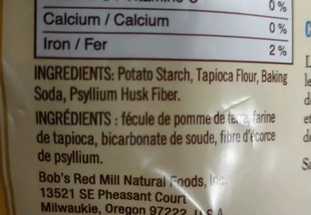 Egg replacer ingredients label