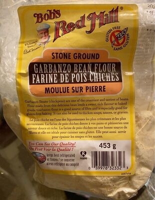 Farine de pois chiches moulue sur pierre