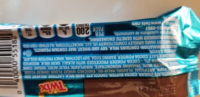 Twix cookies et creme ingredients label