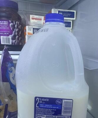 2% reduced fat milk front packaging