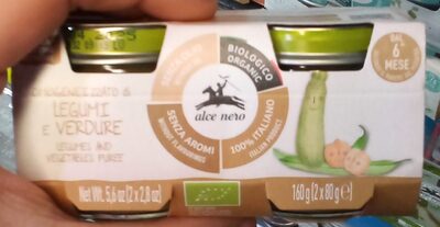 Legumi e verdure front packaging