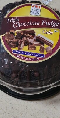 Triple chocolate fudge cake