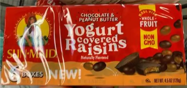 Yogurt covered Raisins front packaging