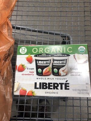 Organic whole milk yogurt