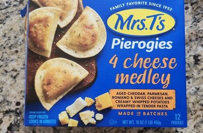 Pierogies 4 cheese medley front packaging