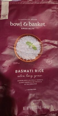 Basmati Rice front packaging
