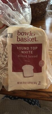 ROUND TOP WHITE sliced bread front packaging