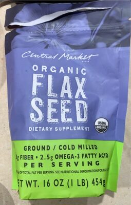 Organic flax seed front packaging
