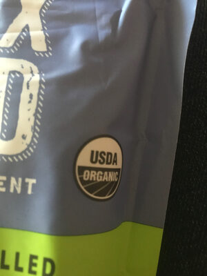 Organic flax seed ingredients label